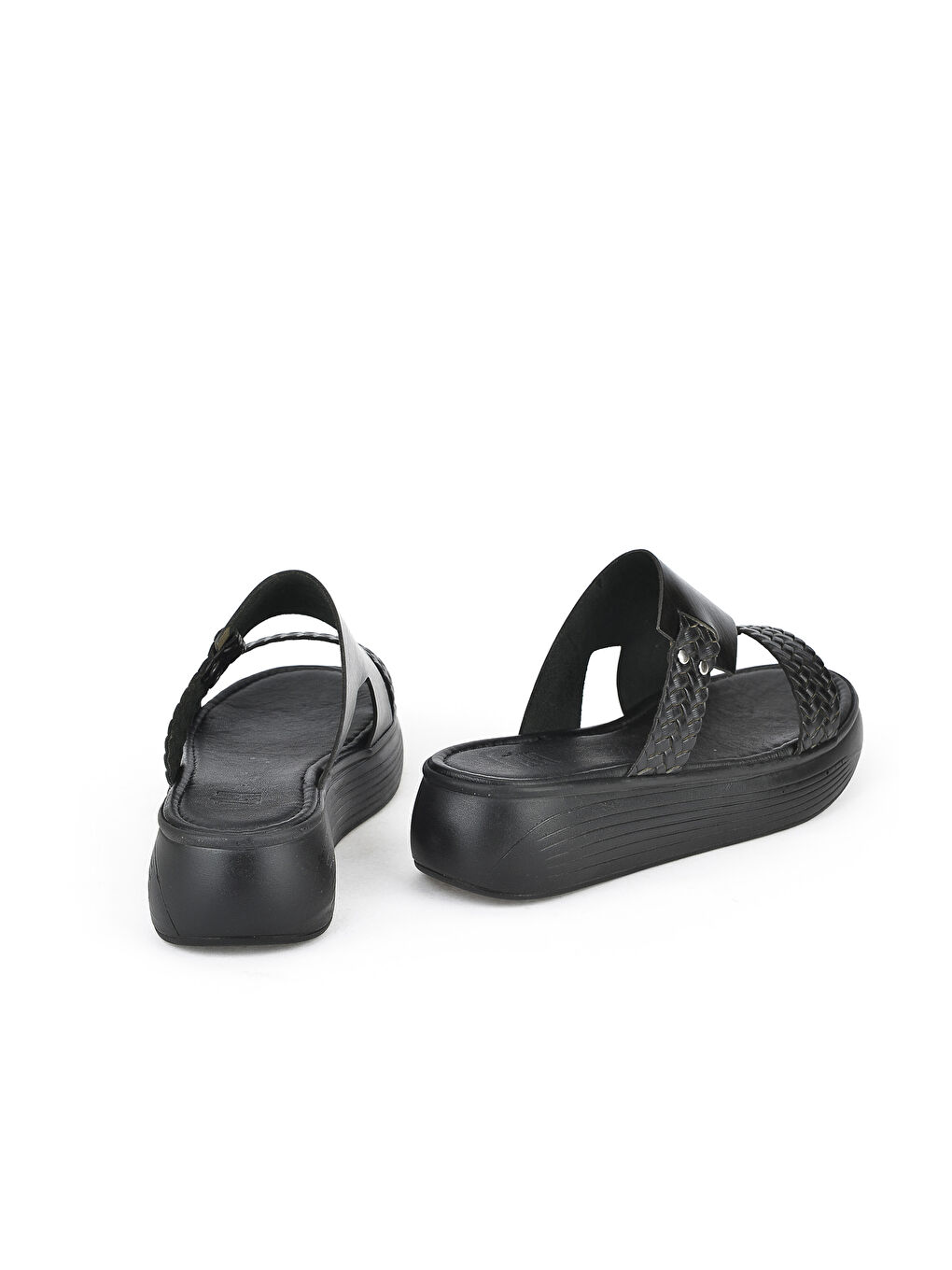 Kadın Hakiki Deri Terlik 1511010Z500 Siyah-1