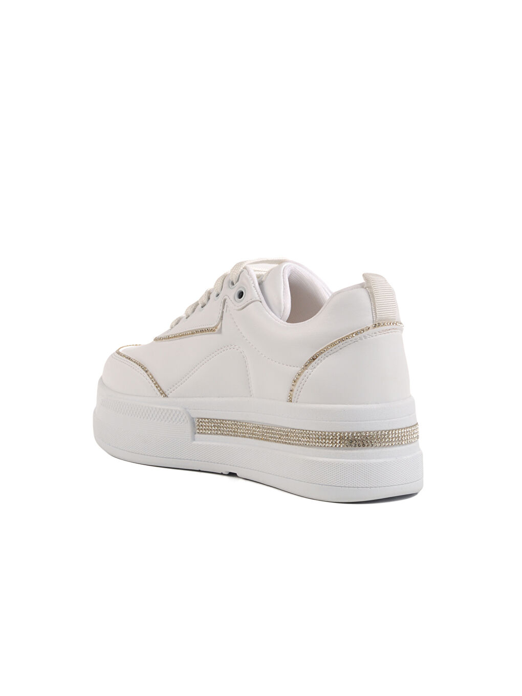 Beyaz Yüksek Taban Kadın Spor Ayakkabı 1182 Z-3