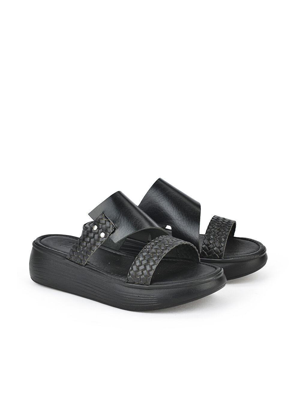 Kadın Hakiki Deri Terlik 1511010Z500 Siyah-2