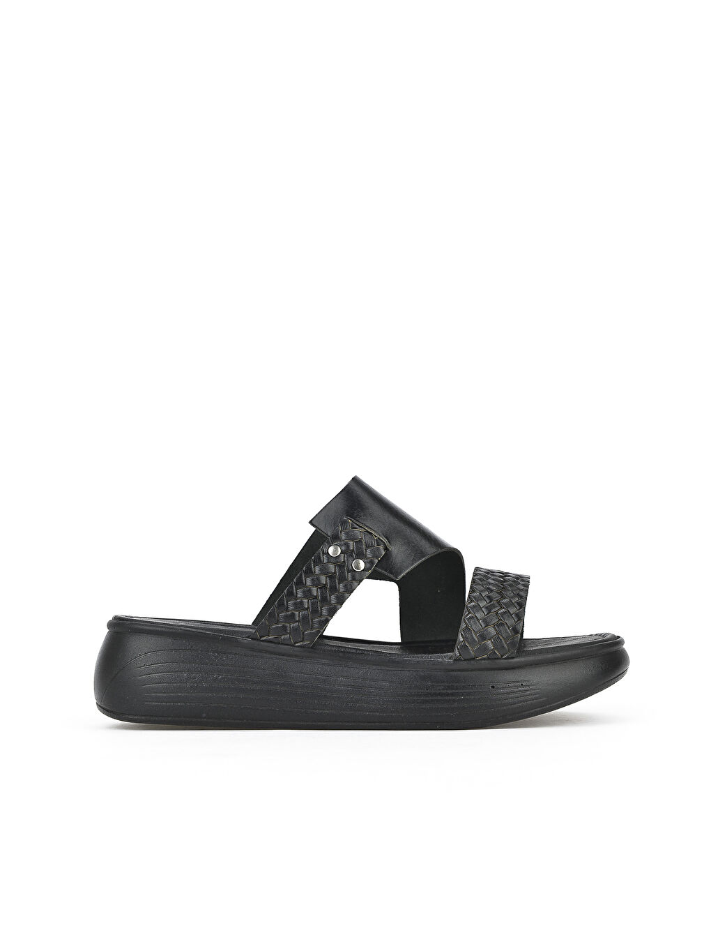 Kadın Hakiki Deri Terlik 1511010Z500 Siyah-3