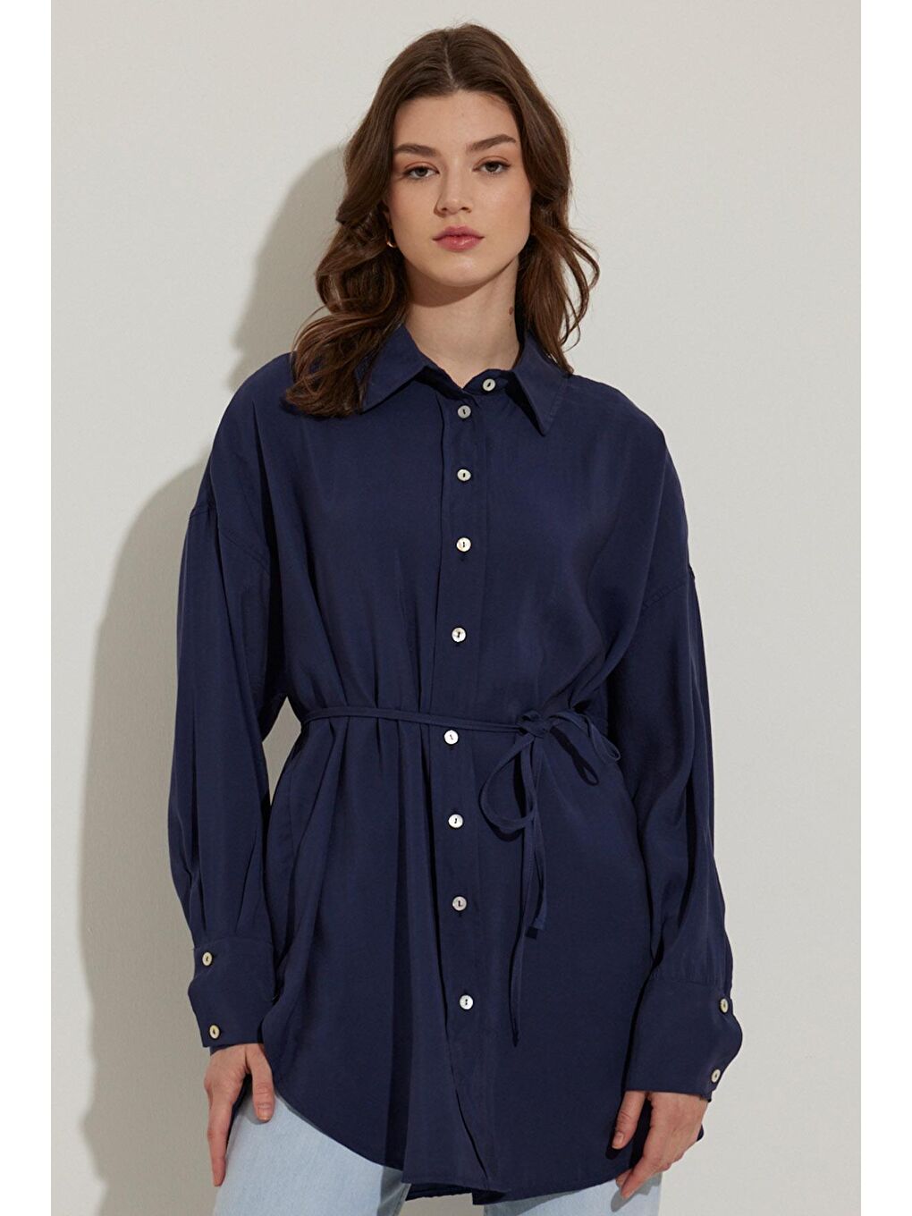 Modal Gömlek - Lacivert