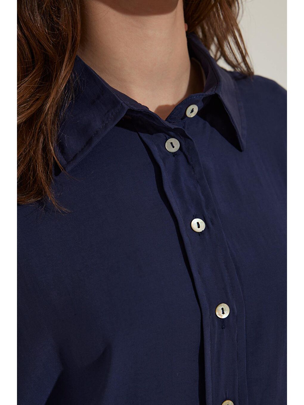 Modal Gömlek - Lacivert-1