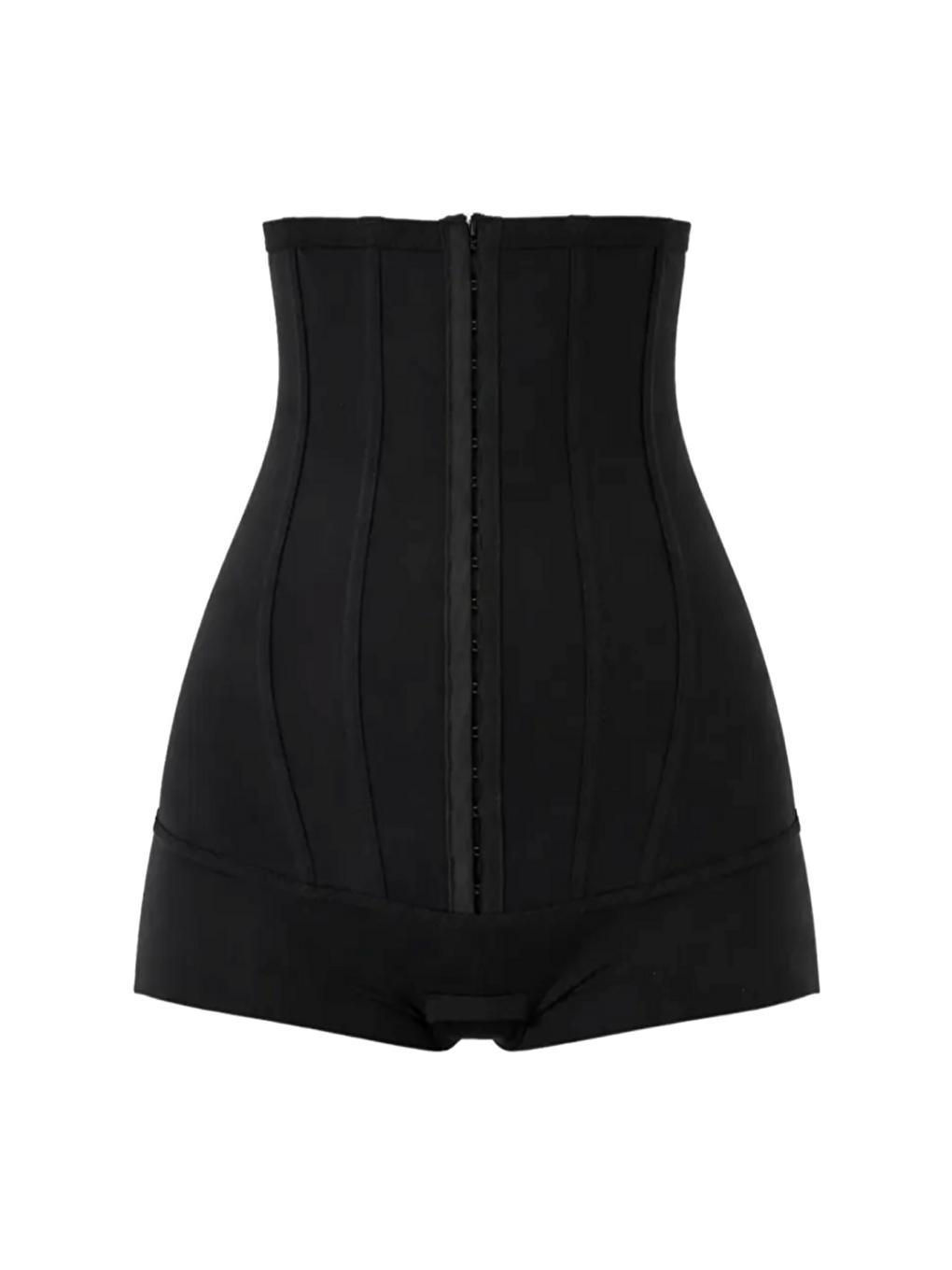 C12824 Balenli Yüksek Bel Slip Korse Siyah