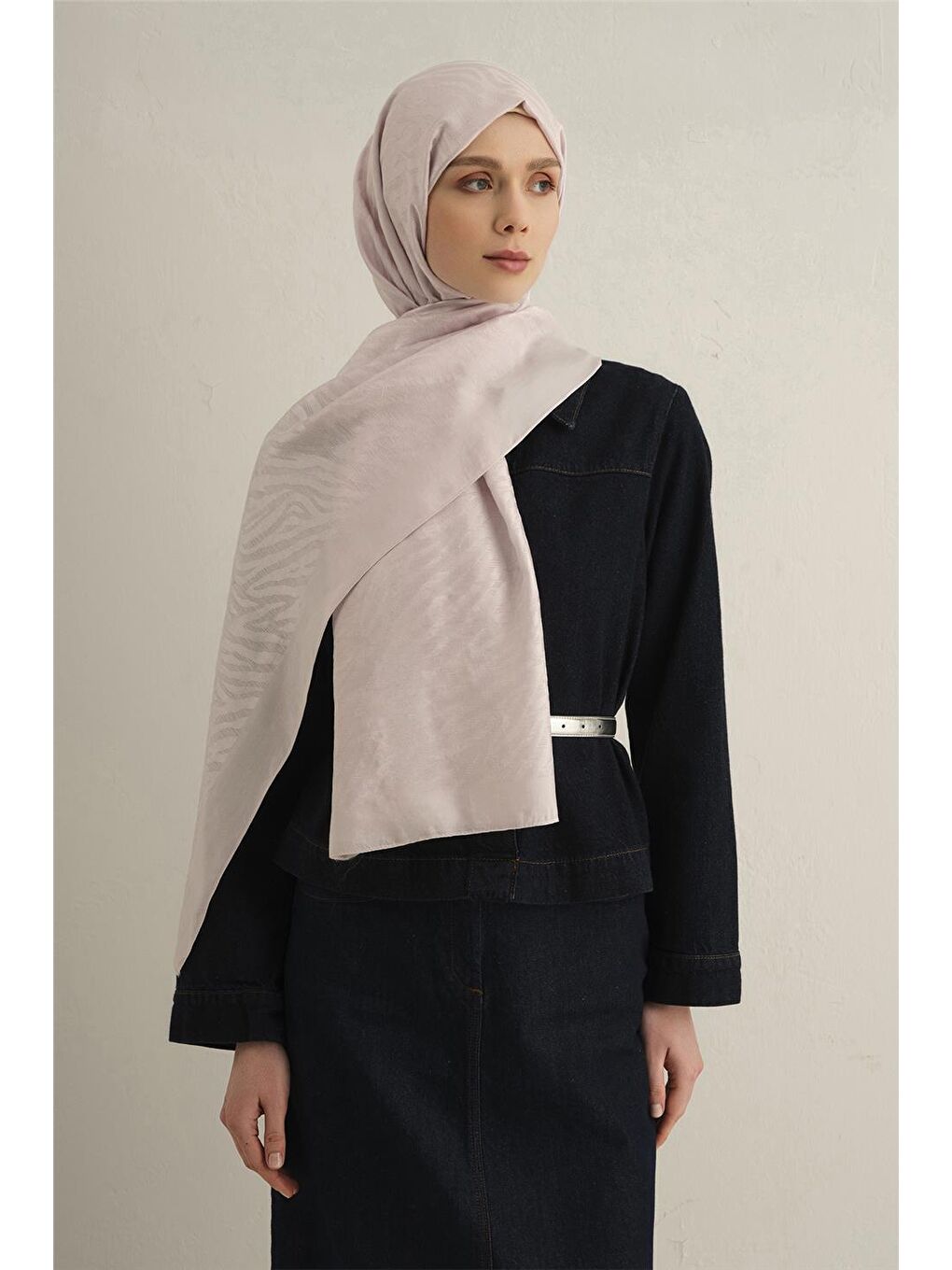 Lila Pamora Zebra Desen Şal 1 44