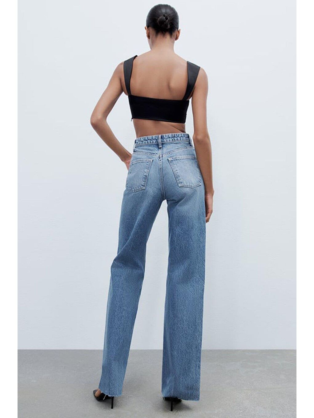 Mavi Palazzo Yüksel Bel Kadın Jean Mg1494-3