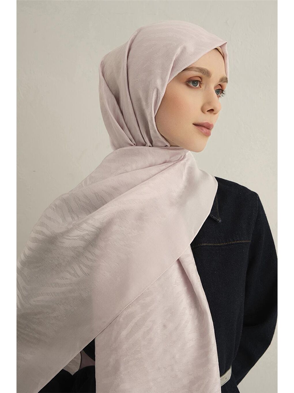 Lila Pamora Zebra Desen Şal 1 44-4