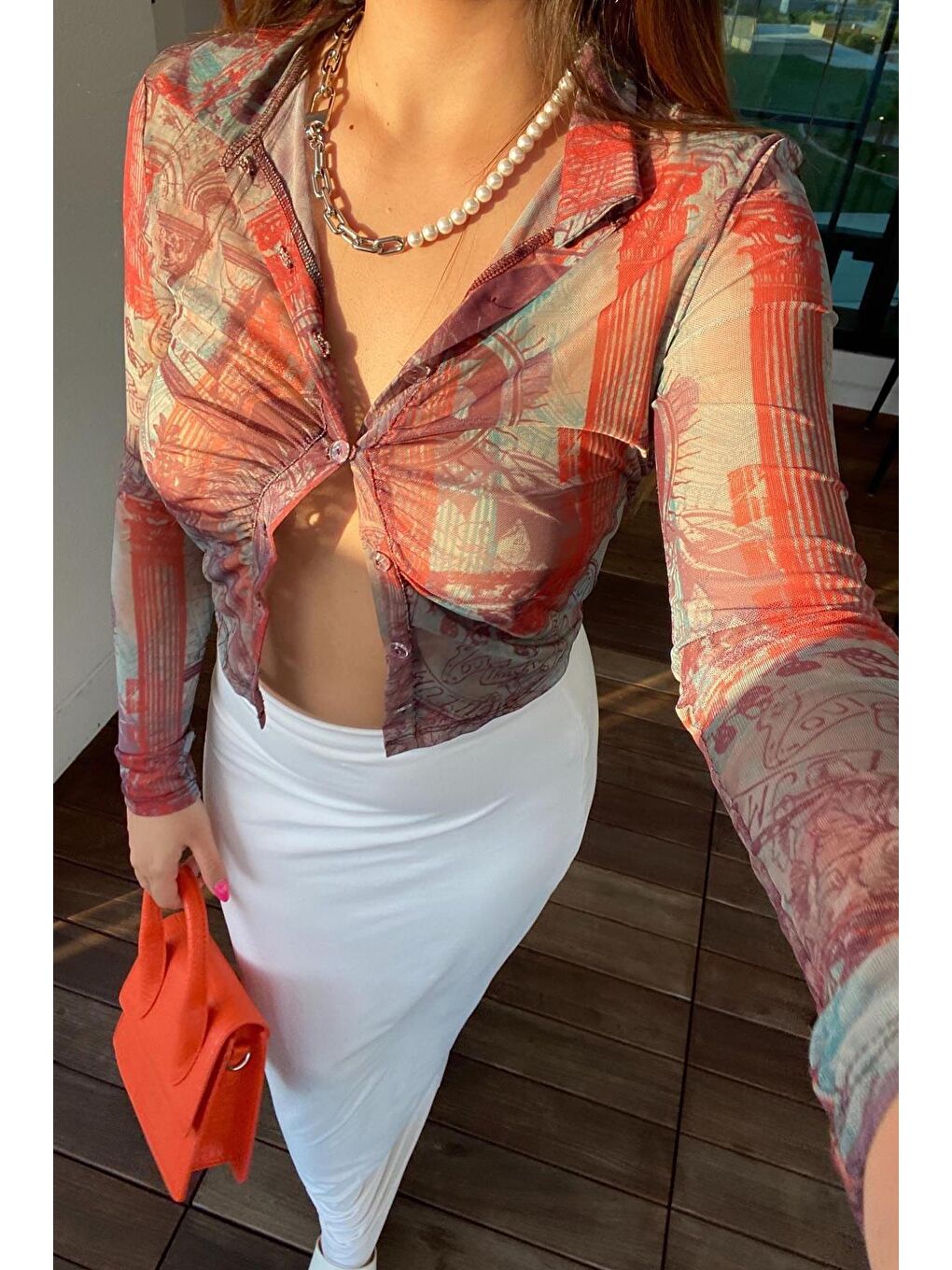 Ekru Maxi Basic Etek Mg1890-3