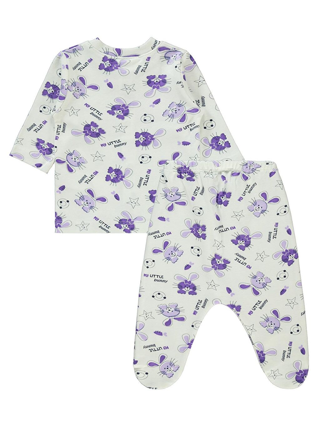 Civil Lila Baby Kız Bebek Pijama Takımı 1-6 Ay Lila - 1