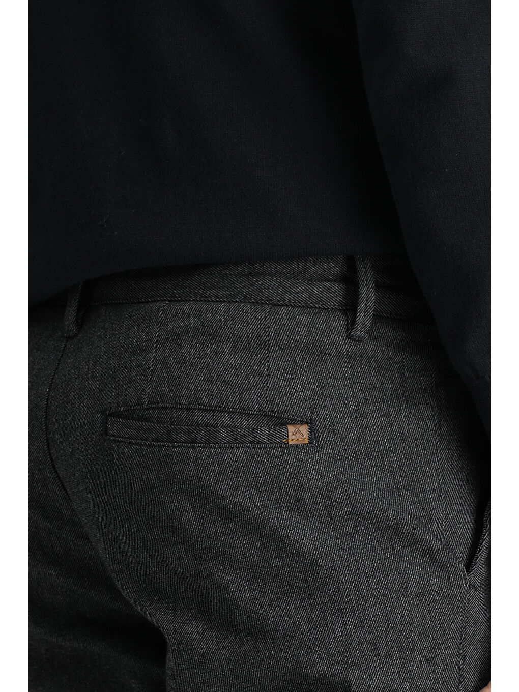 Antrasit Relax Fit Rahat Kesim Elastanlı Kanvas / Chino Pantolon-5