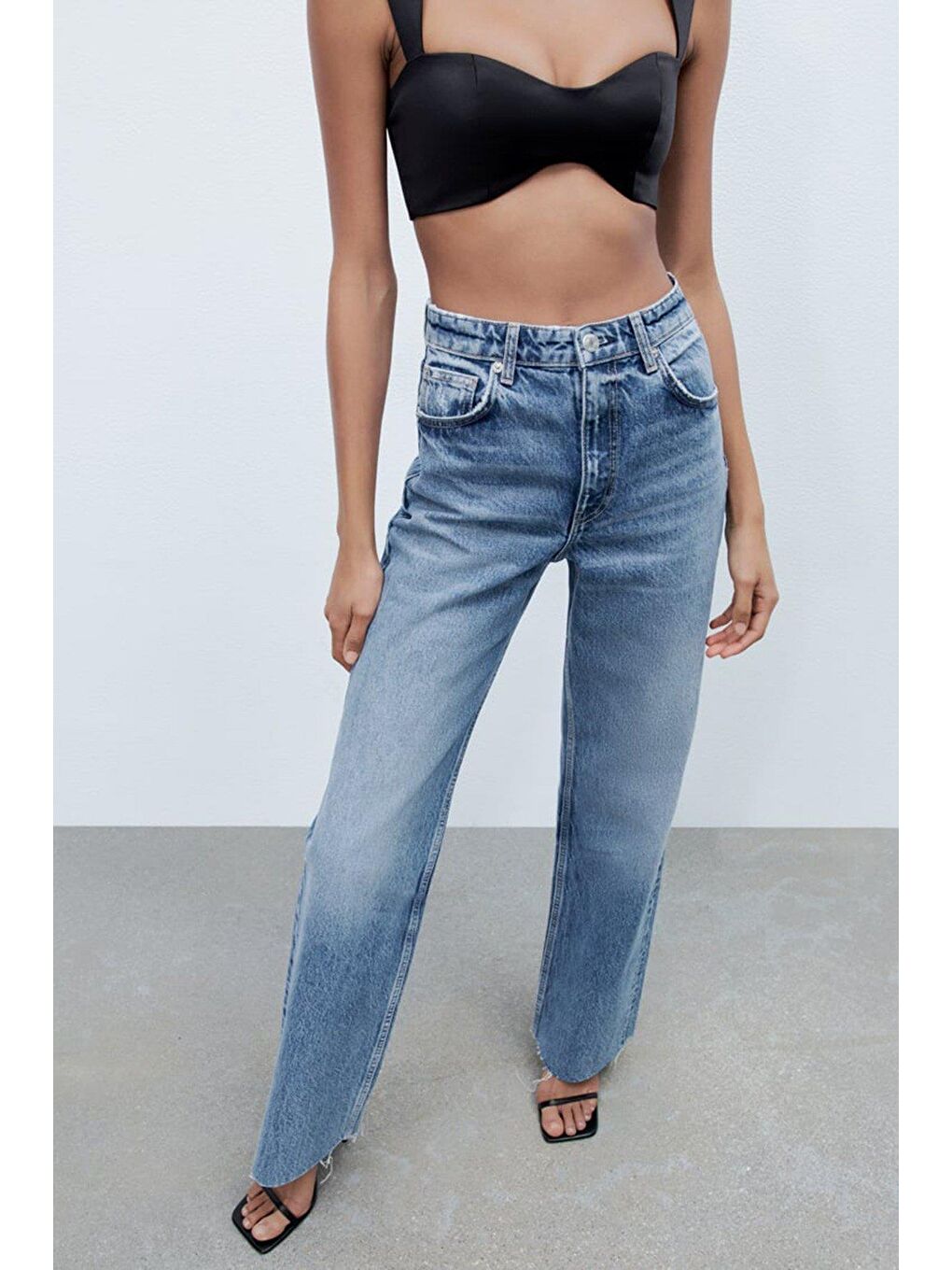 Mavi Palazzo Yüksel Bel Kadın Jean Mg1494-4