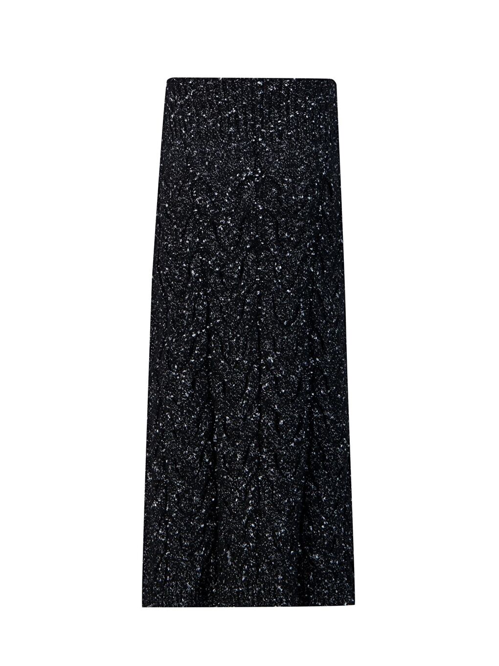 Saç Örgülü Simli Triko Takım 24Kd4207 Siyah-5