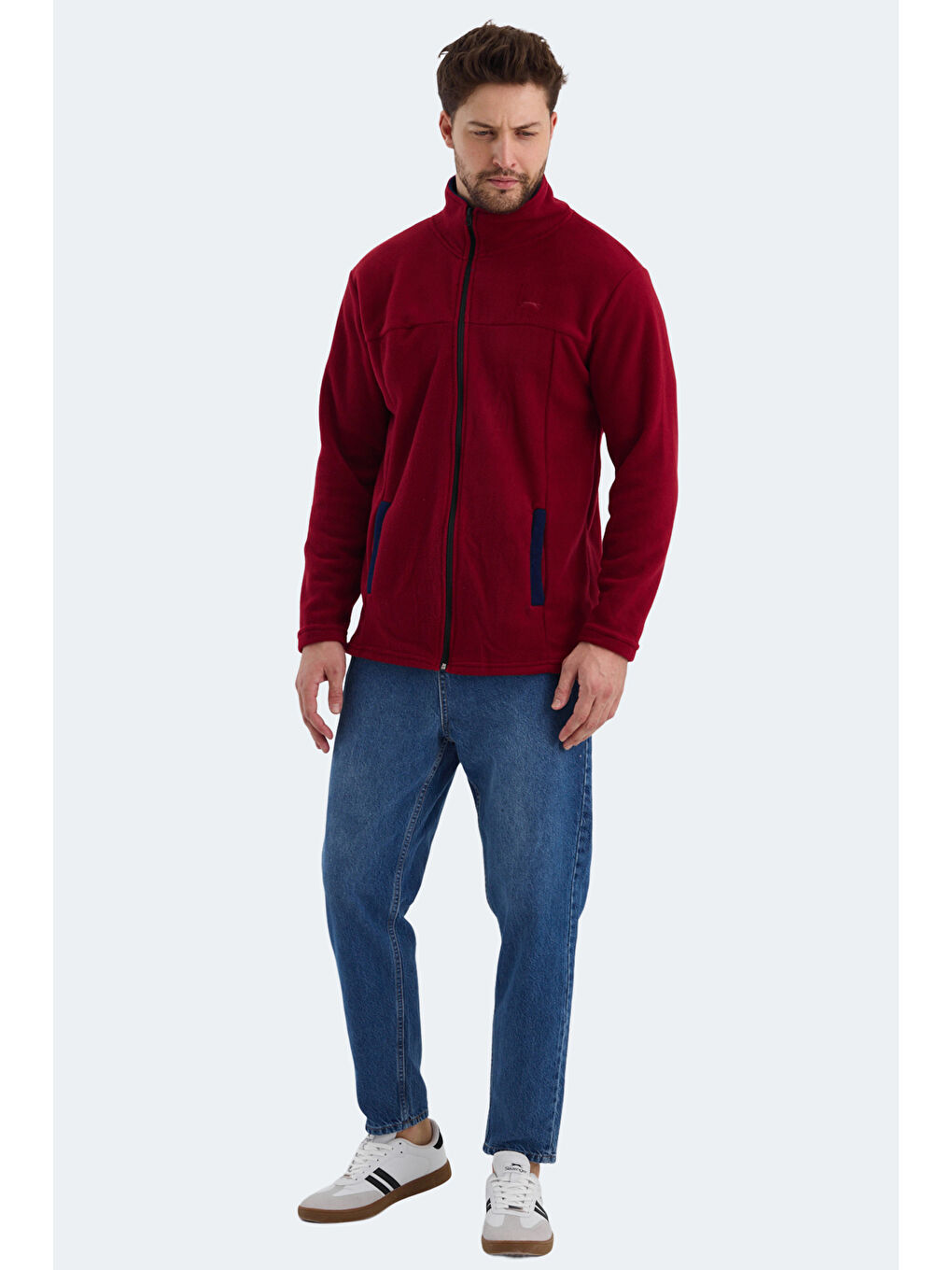 SAFRANO I Erkek Fermuarlı Sweatshirt Bordo-6