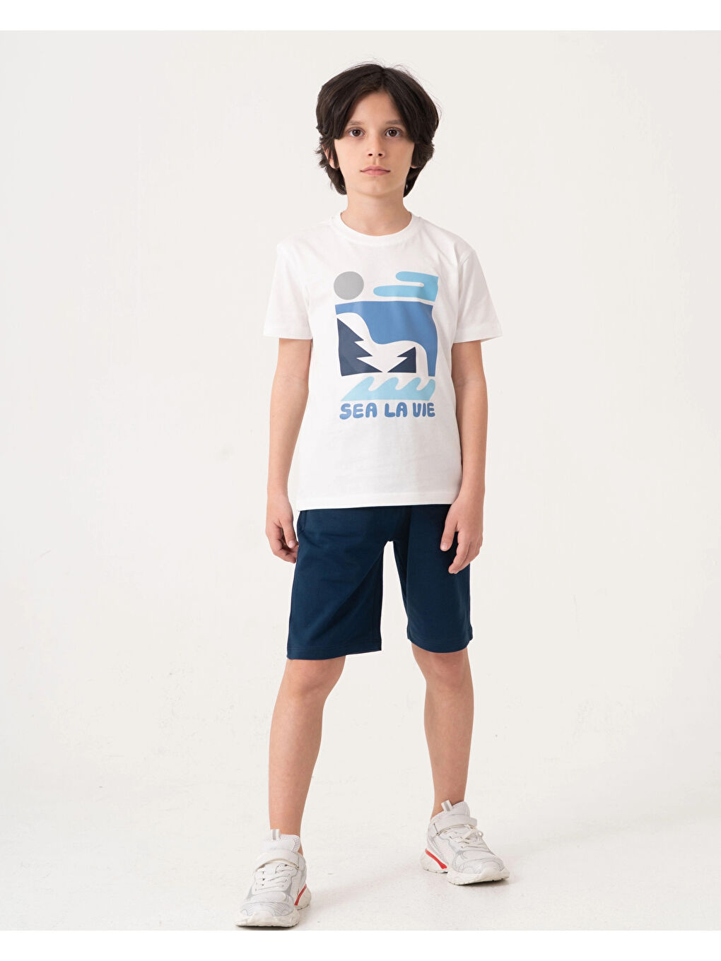 Ekru Sea La Vie Baskılı Erkek Çocuk Takım 50604