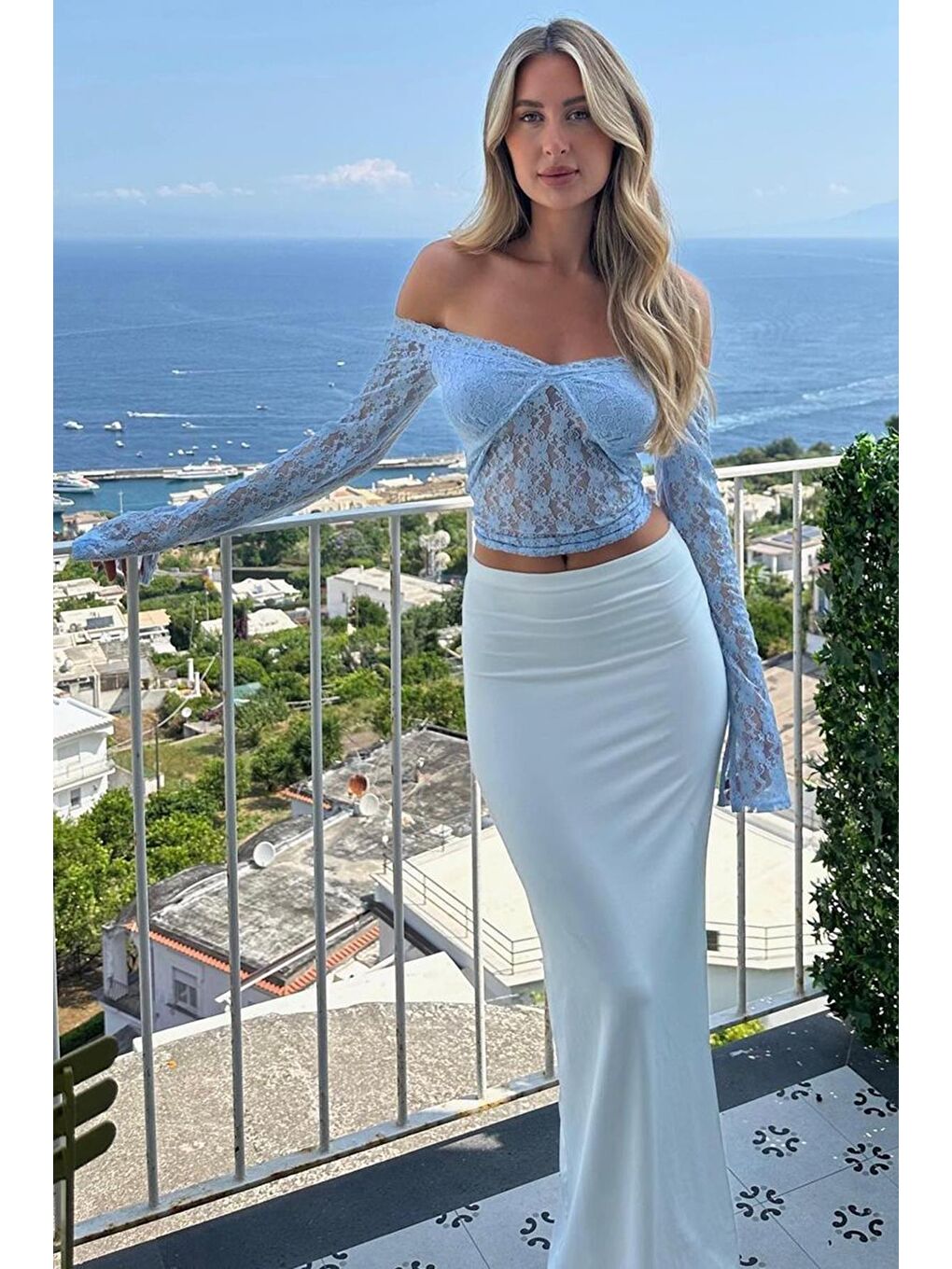 Ekru Maxi Basic Etek Mg1890-4