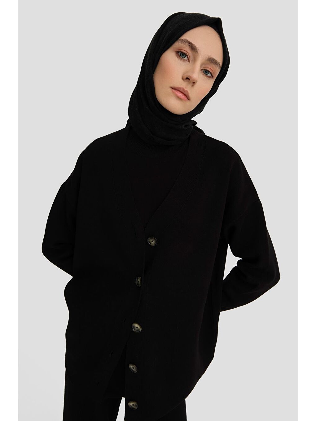 Triko Hırkalı Takım 24Kd2808 Siyah-2