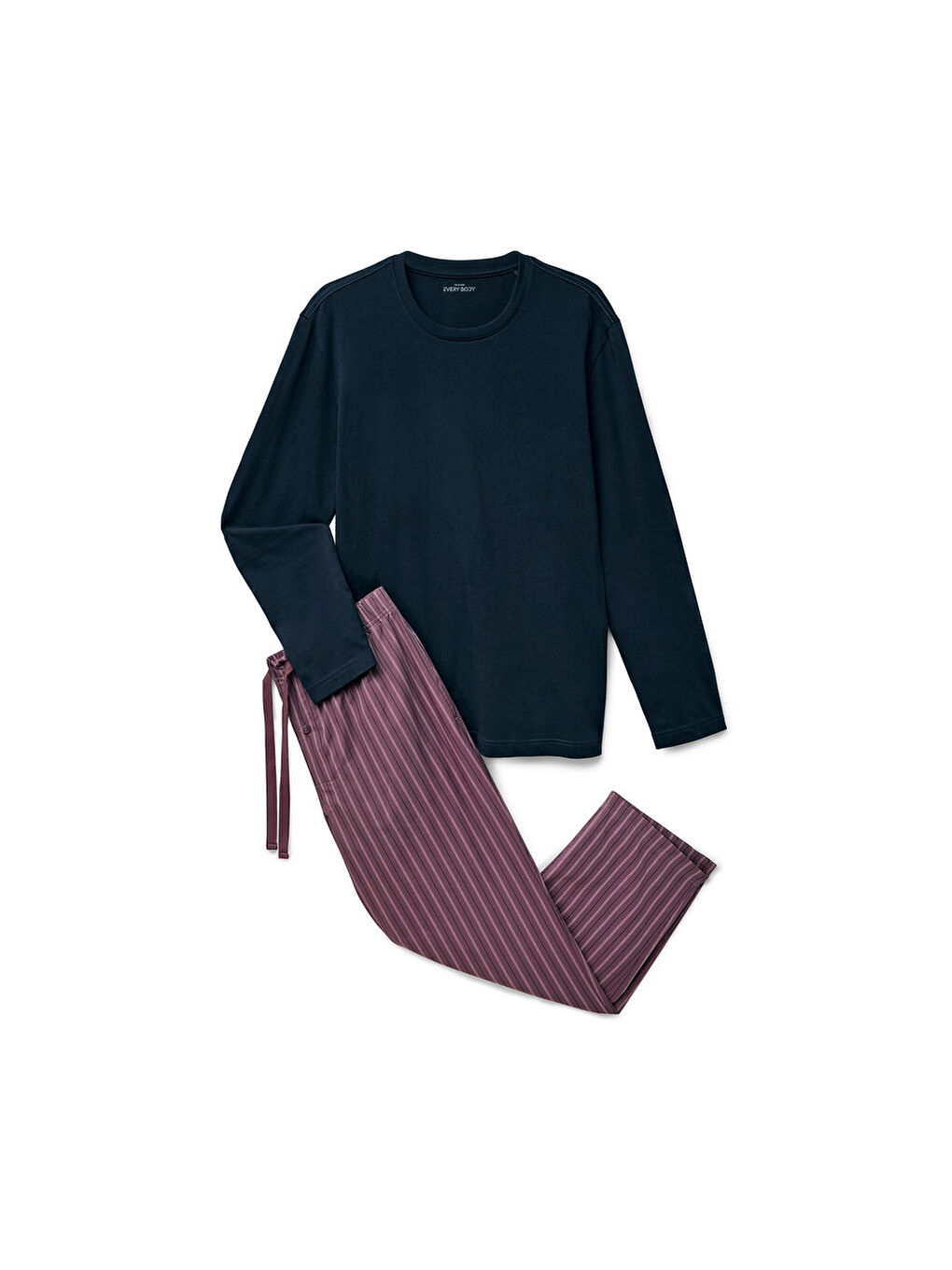 Erkek Pijama Takımı, Dokuma/Örme, Lacivert/Mürdüm, CmiA-2