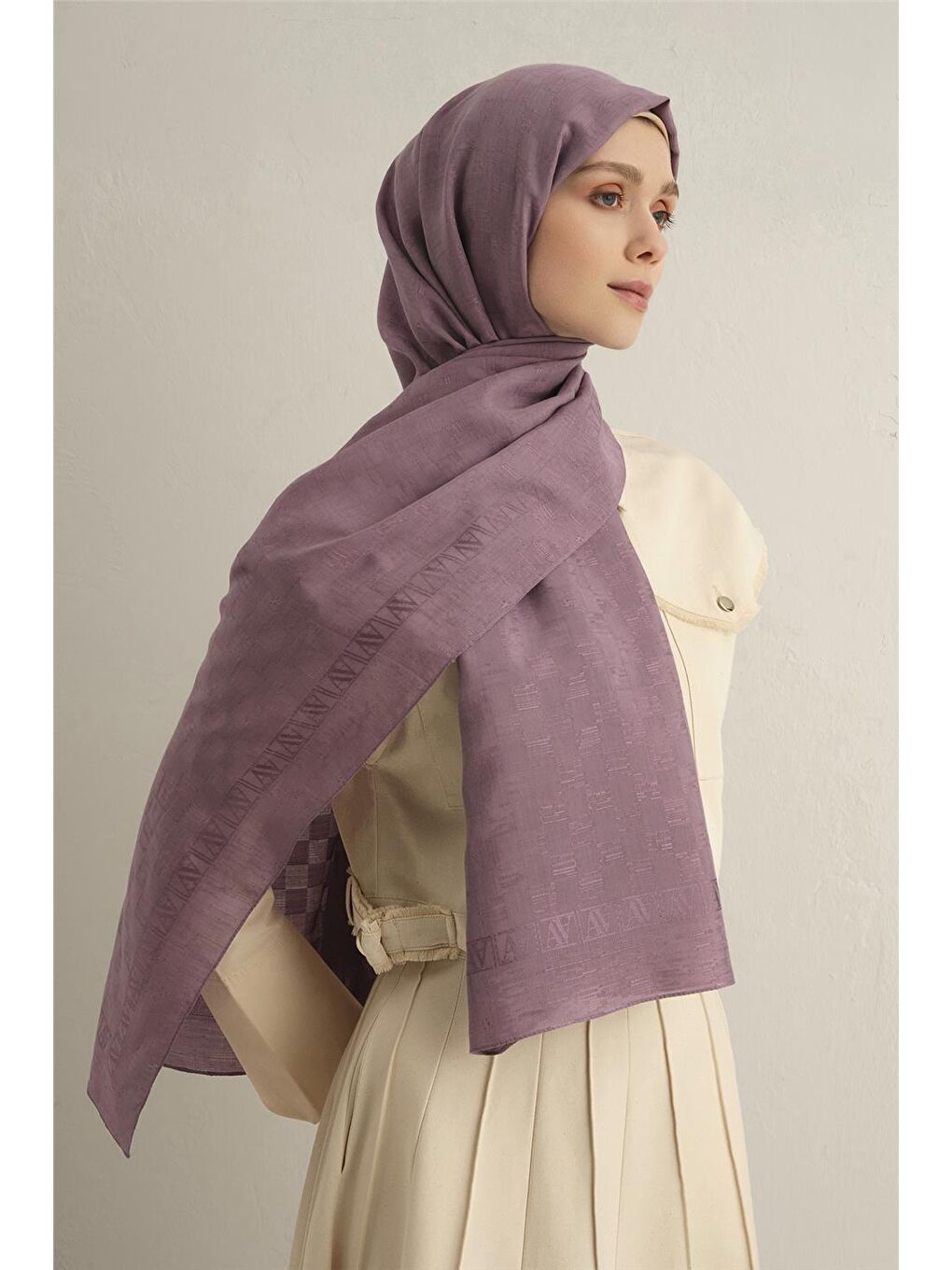 Mor Pamora Dama Çerçeve Şal 2 42-2