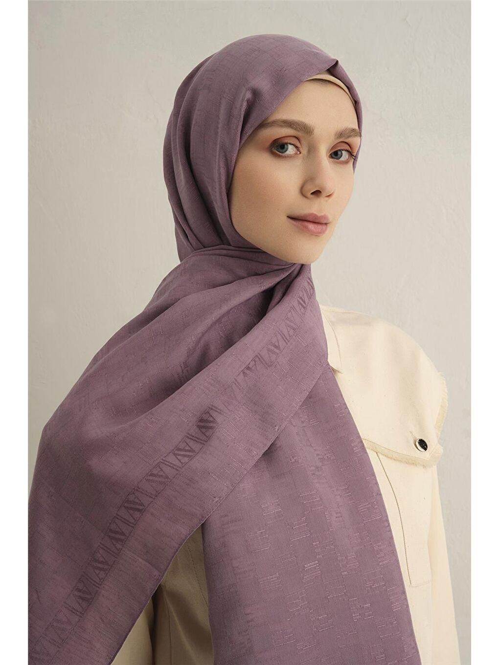 Mor Pamora Dama Çerçeve Şal 2 42-3