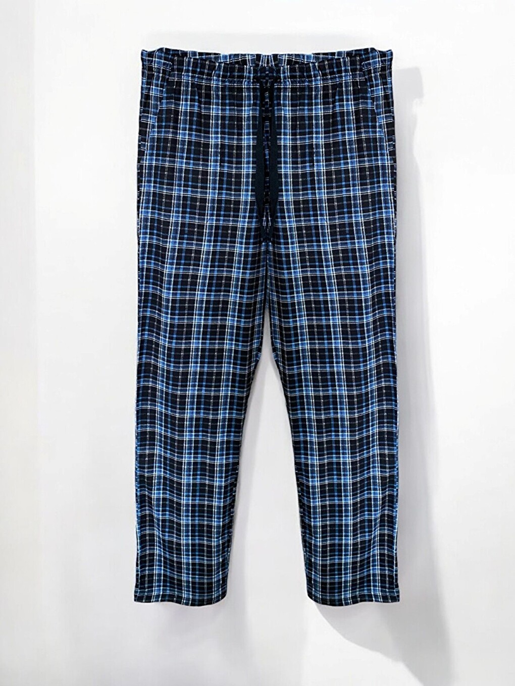Mavi Erkek %100 Doğal Pamuk Yüksek Kaliteli Rahat Kalıp Basic Pijama Takımı-1