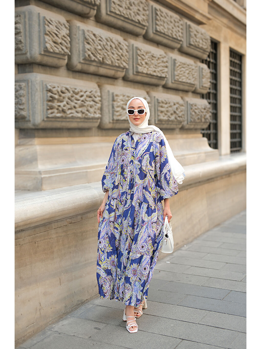 Kadın Yakamoz Desenli Elbise Mor-3