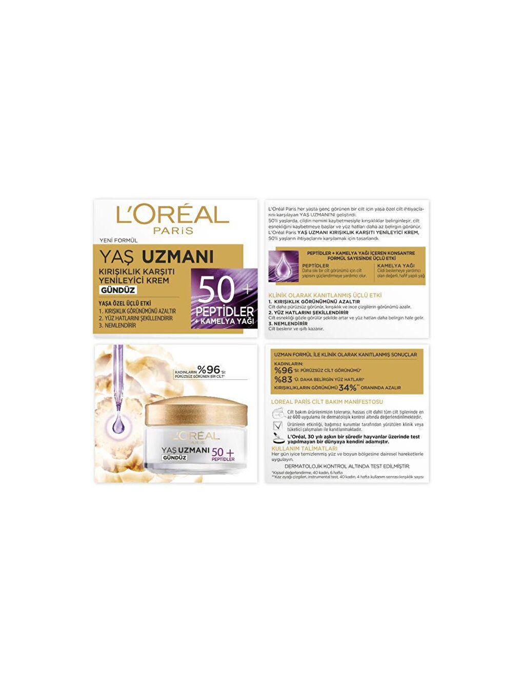 L'Oreal Paris Şeffaf Yaş Uzmanı 50+ Kırışıklık Karşıtı Yenileyici Krem - 1