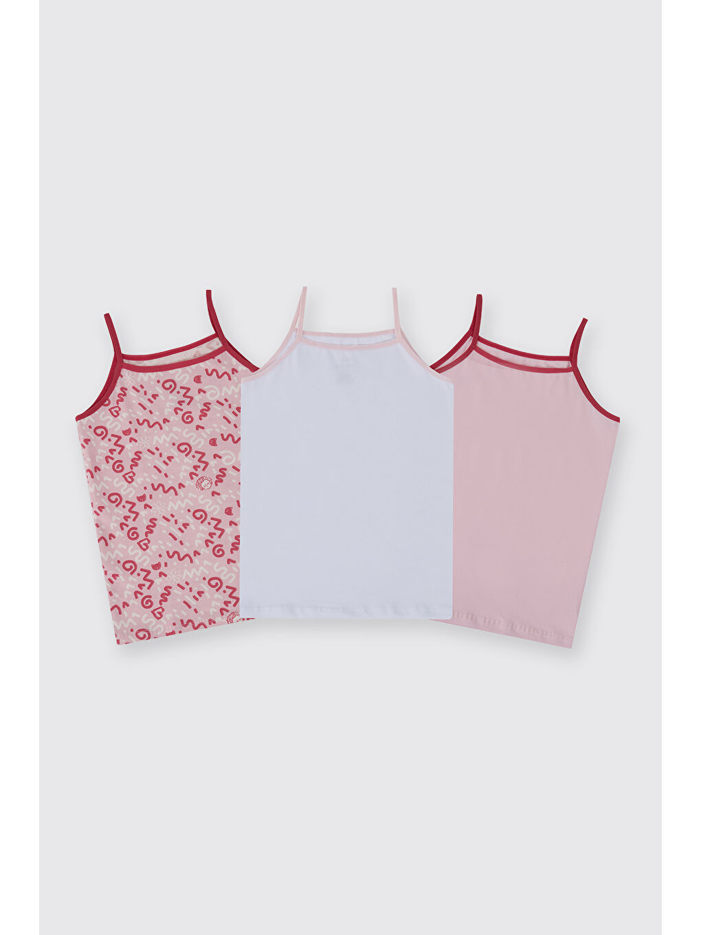 Karışık Kız Çocuk 3'lü Atlet Seti