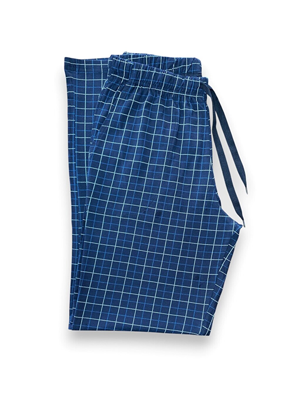 Lacivert Erkek %100 Doğal Pamuk Yüksek Kaliteli Rahat Kalıp Basic Pijama Takımı-1