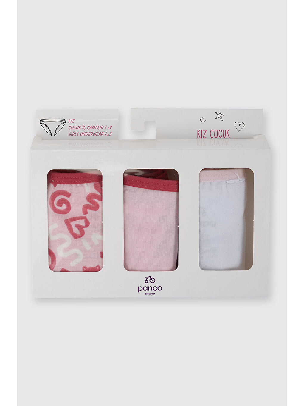 Karışık Kız Çocuk 3'lü Slip Set-2