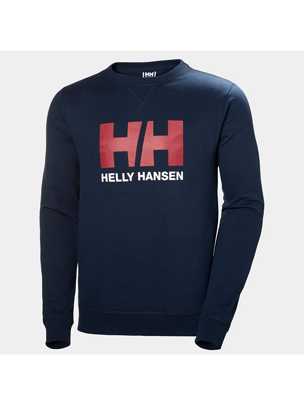 HH Logo Crew Erkek Lacivert Yuvarlak Yaka Sweatshirt