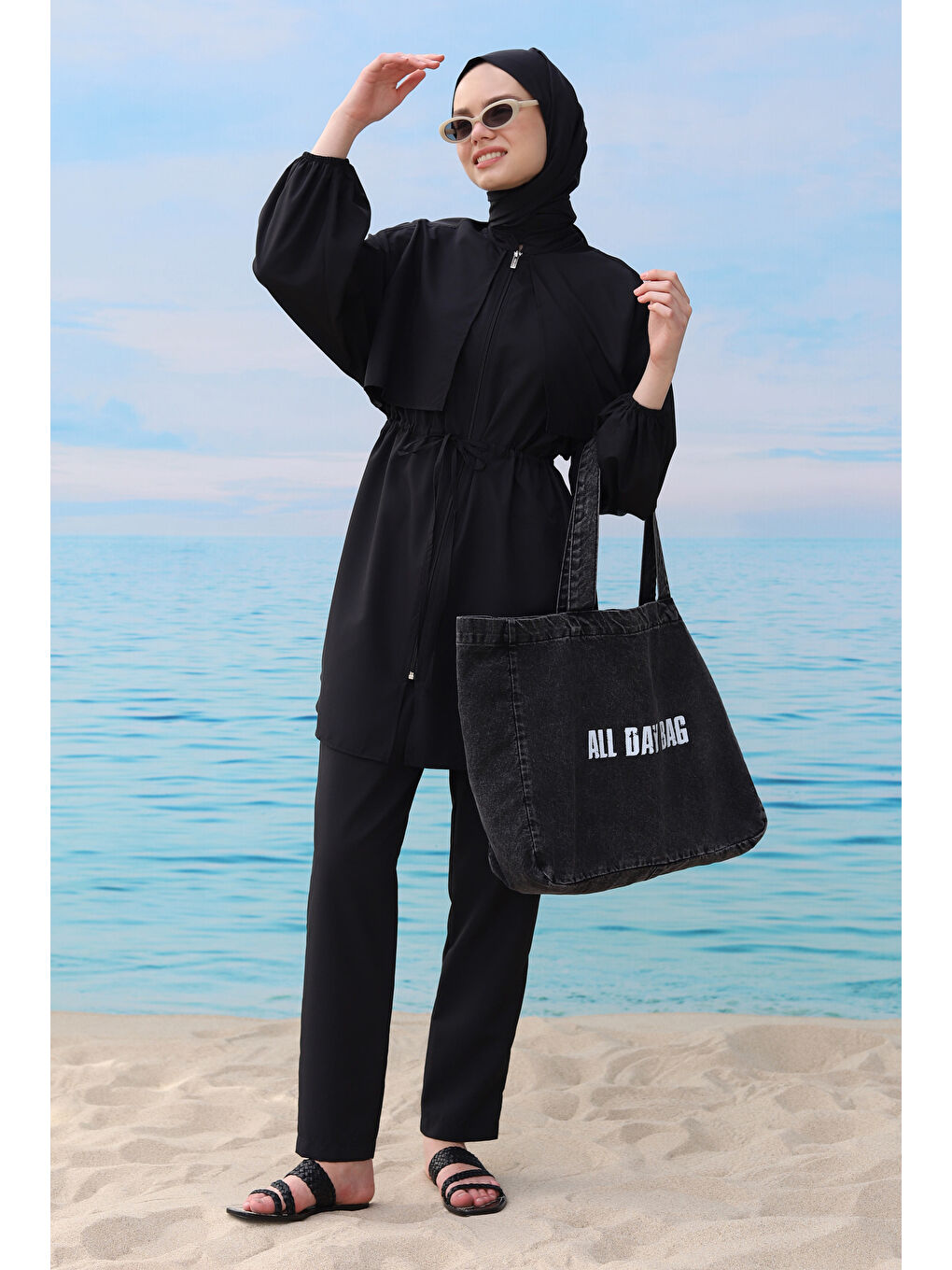 Rüzgarlıklı Yüzme Takımı Siyah-1