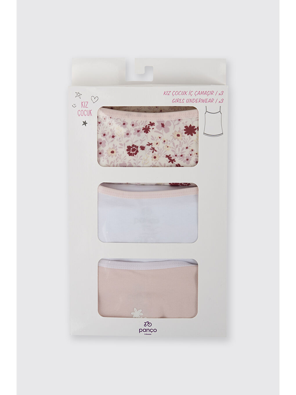 Karışık Kız Çocuk 3'lü Atlet Seti-2