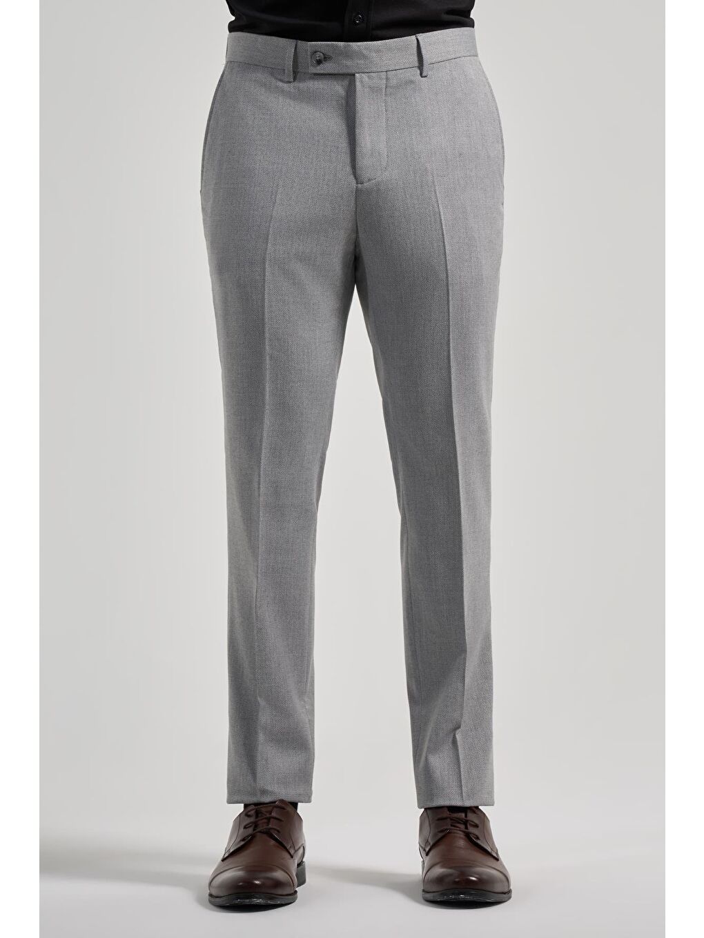 Gri Esnek Yandan Cepli Slim Fit Classic Erkek Pantolon 1003250160