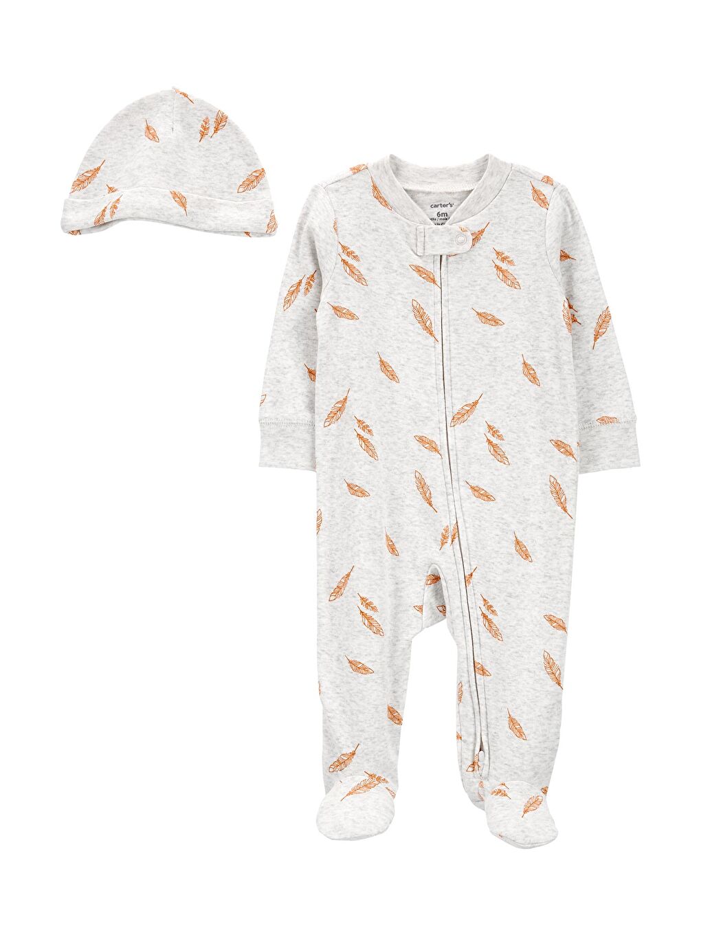 Carter's Gri Bebek 2'li Tulum Şapka Set Gri