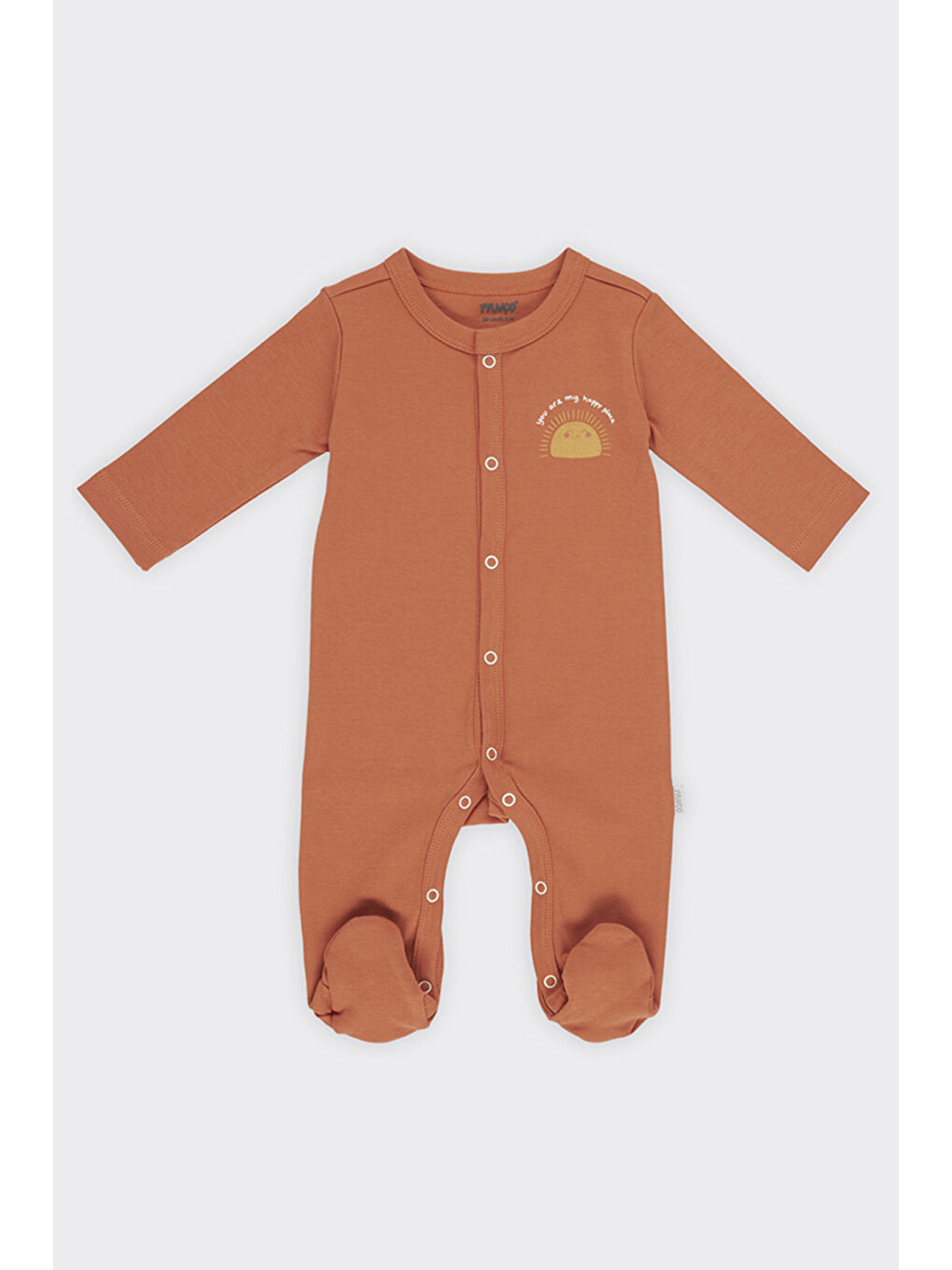 Kahverengi Unisex Çocuk Baskı Detaylı Tulum