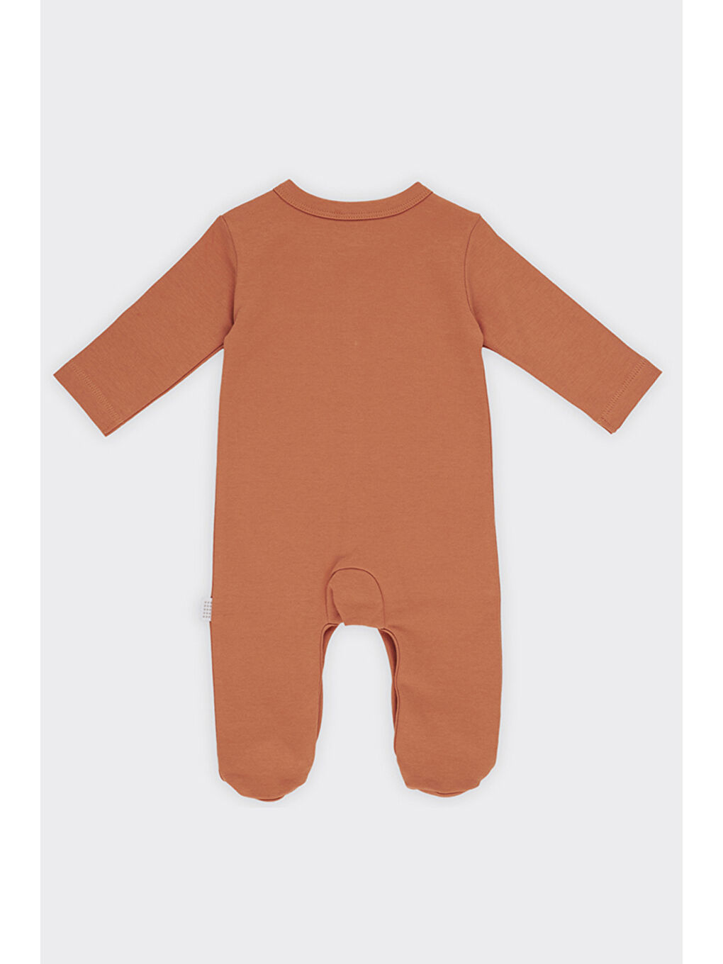 Kahverengi Unisex Çocuk Baskı Detaylı Tulum-1