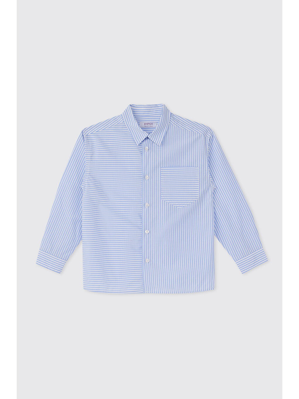 Erkek Çocuk Çizgili Mavi Gömlek-2