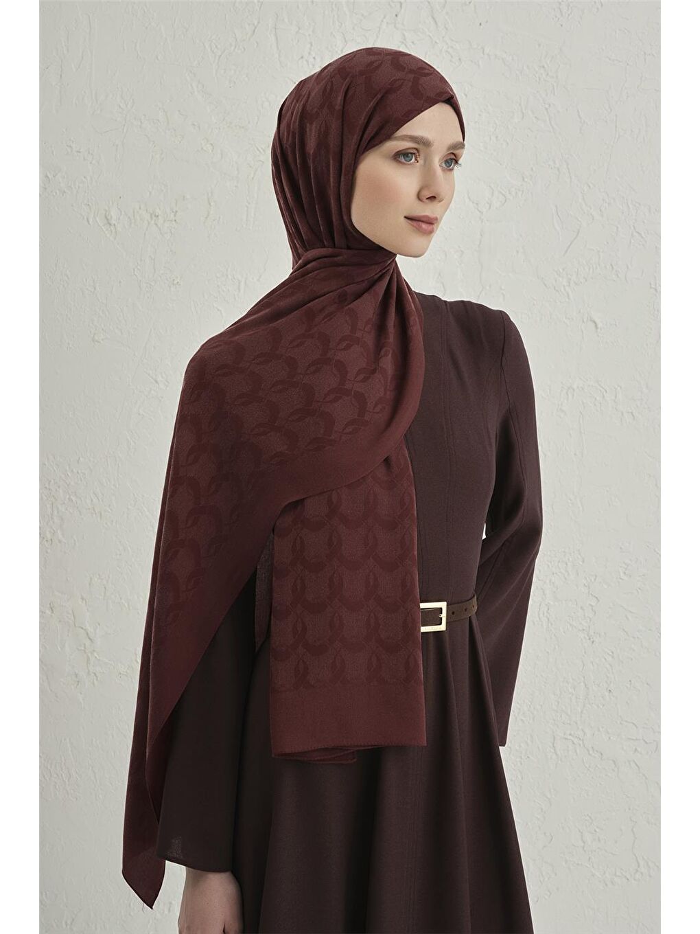 Bordo Cool Şal 1 32-1