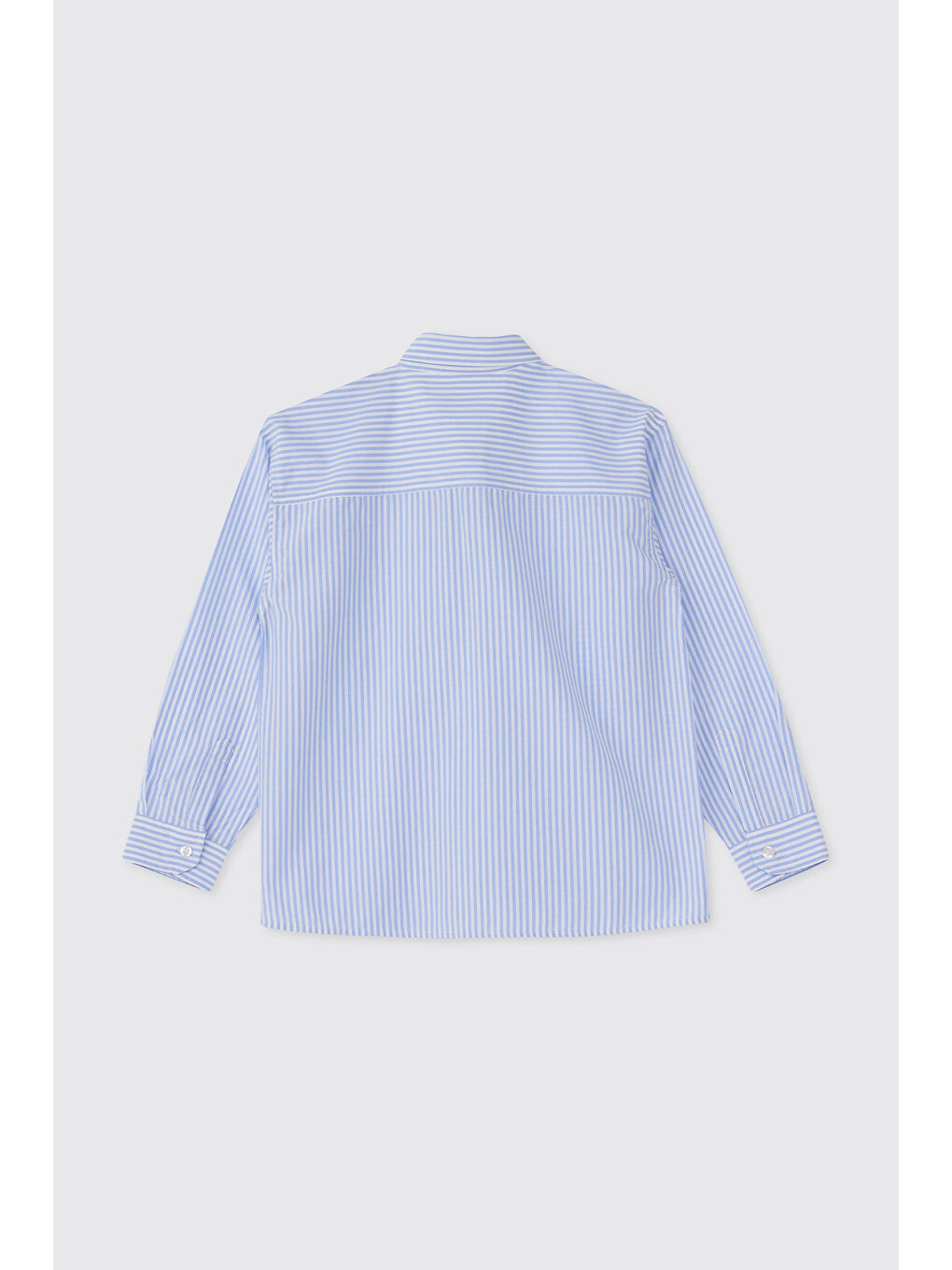 Erkek Çocuk Çizgili Mavi Gömlek-3