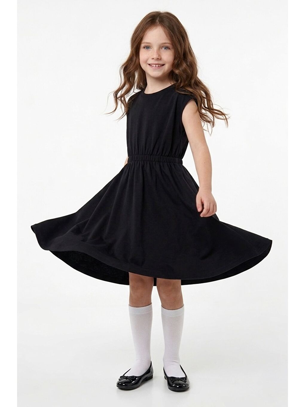 Siyah Çift Cepli Ceketli Modal Kız Çocuk 2 Li Takım-1