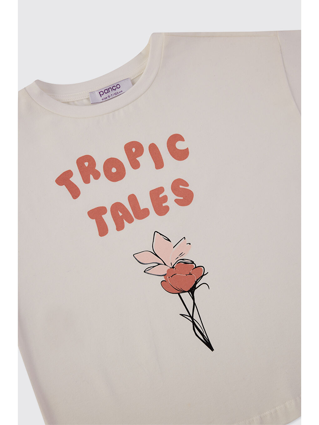 Kız Çocuk Baskılı Kısa Kollu Pembe Tişört-2