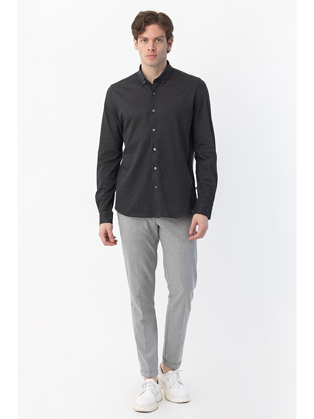 Giotelli Erkek Gömlek Antrasit-1