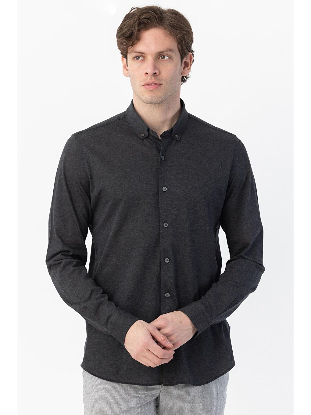 Giotelli Erkek Gömlek Antrasit-2