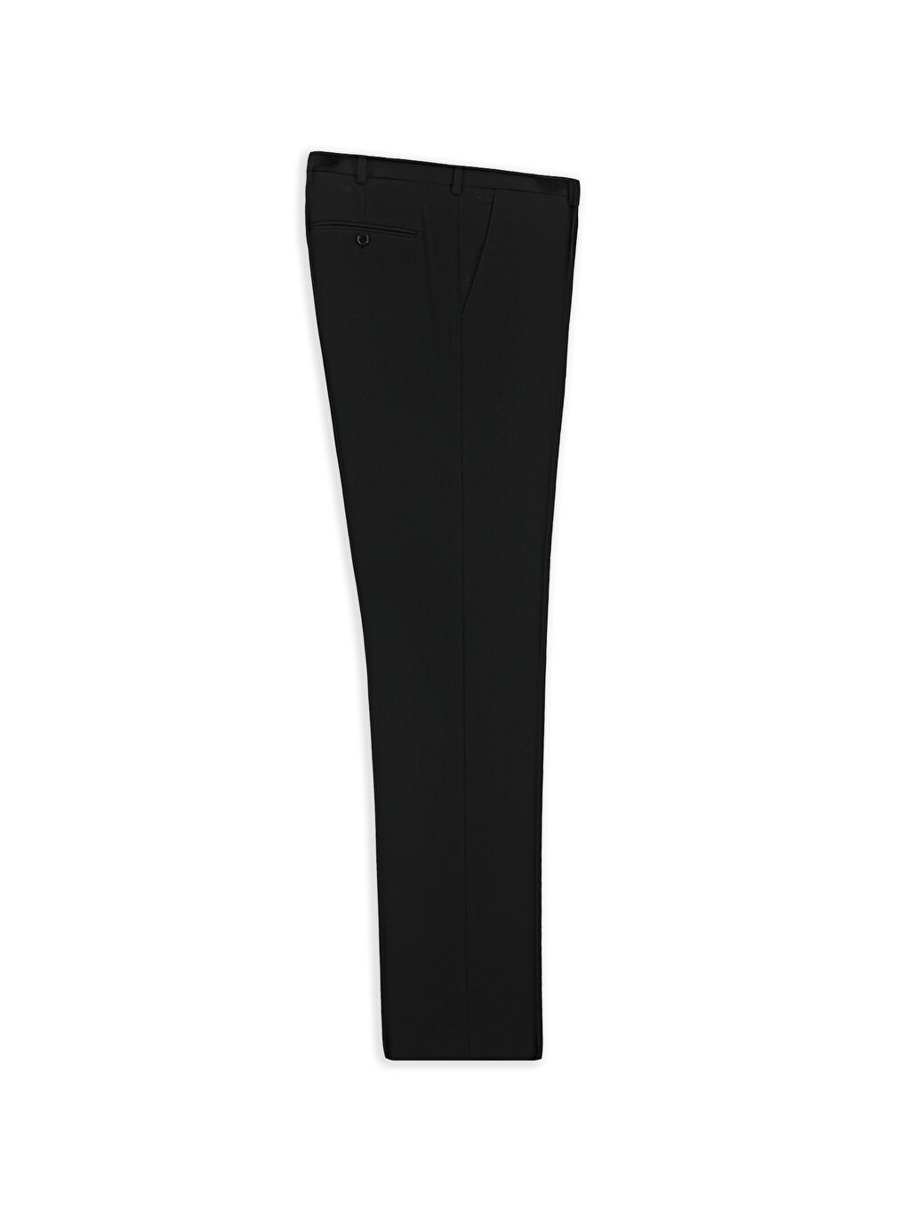 Siyah Slim Fit Dar Kesim Yünlü Klasik Kumaş Pantolon-6