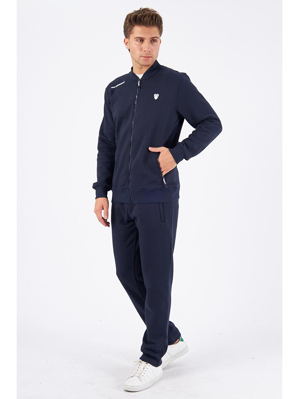 Şardonlu 3 Iplik Kışlık Eşofman Takımı Lacivert 5721-L-1