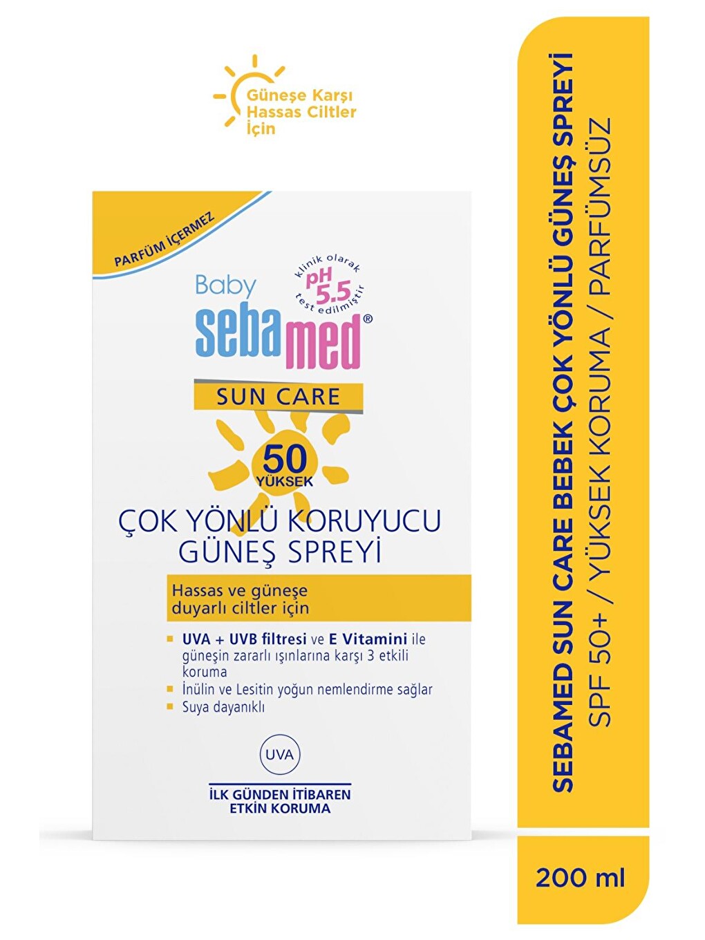 Baby Güneş Sprey SPF 50+ 200 ML (Parfümsüz)-1