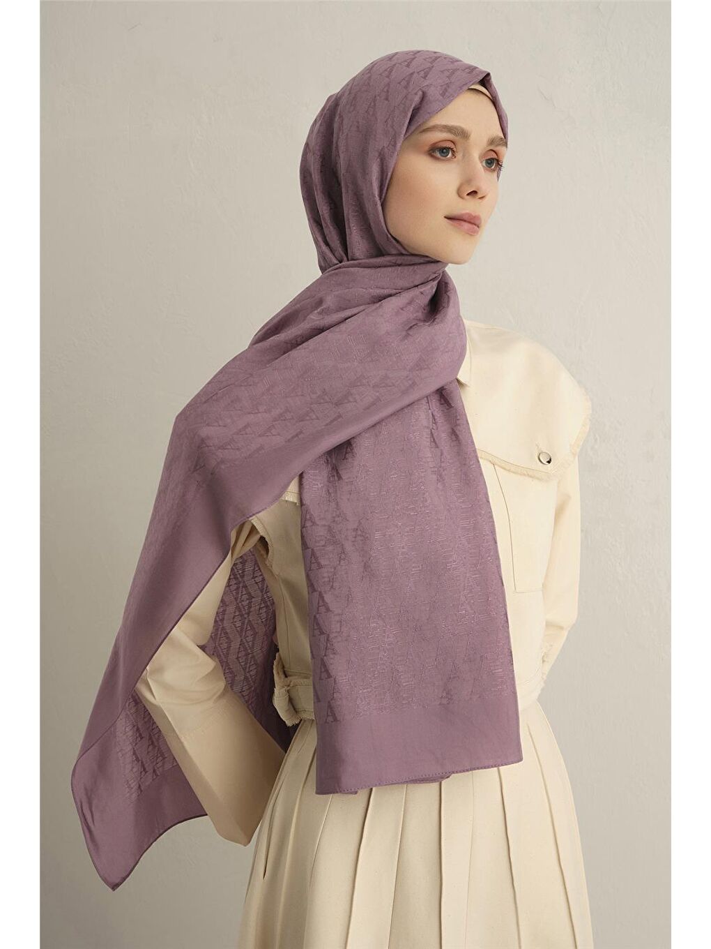 Mor Pamora Aa Monogram Şal 3 42-1