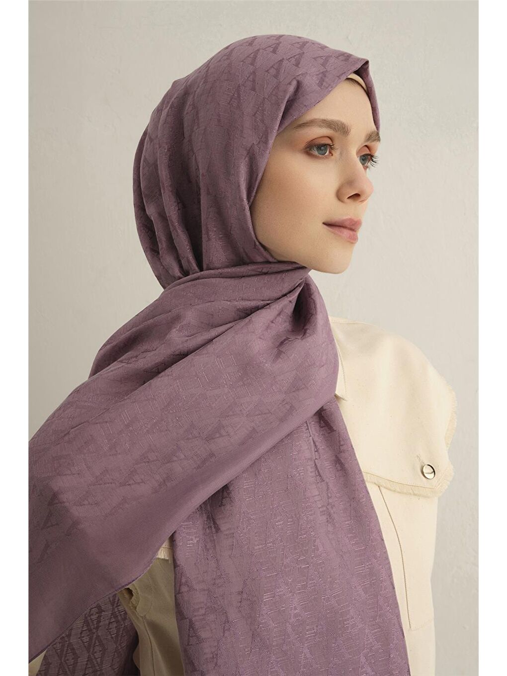 Mor Pamora Aa Monogram Şal 3 42-3