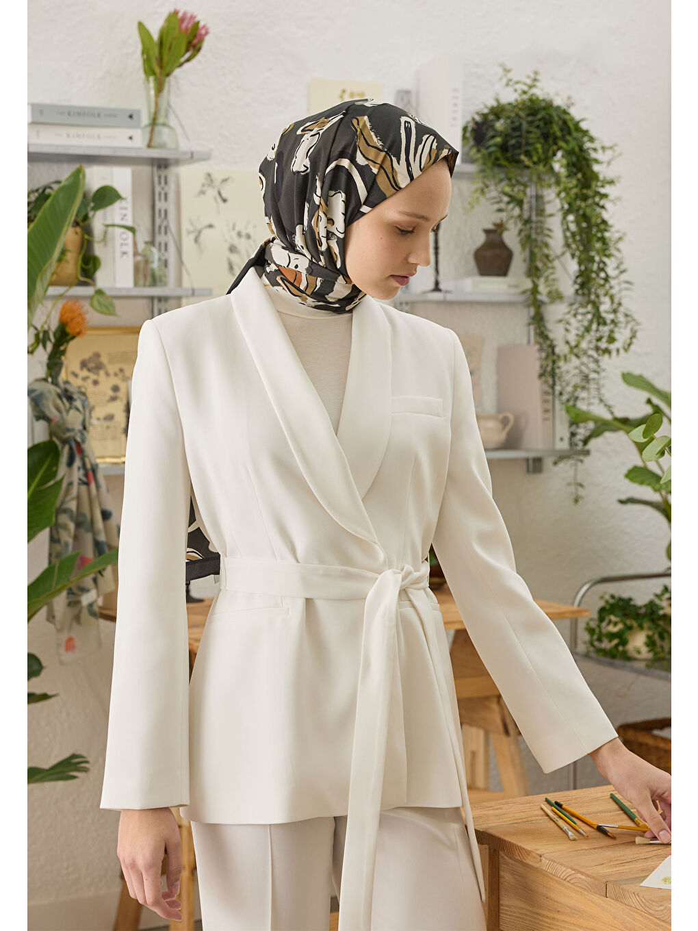 Aspen Desen Şal Antrasit