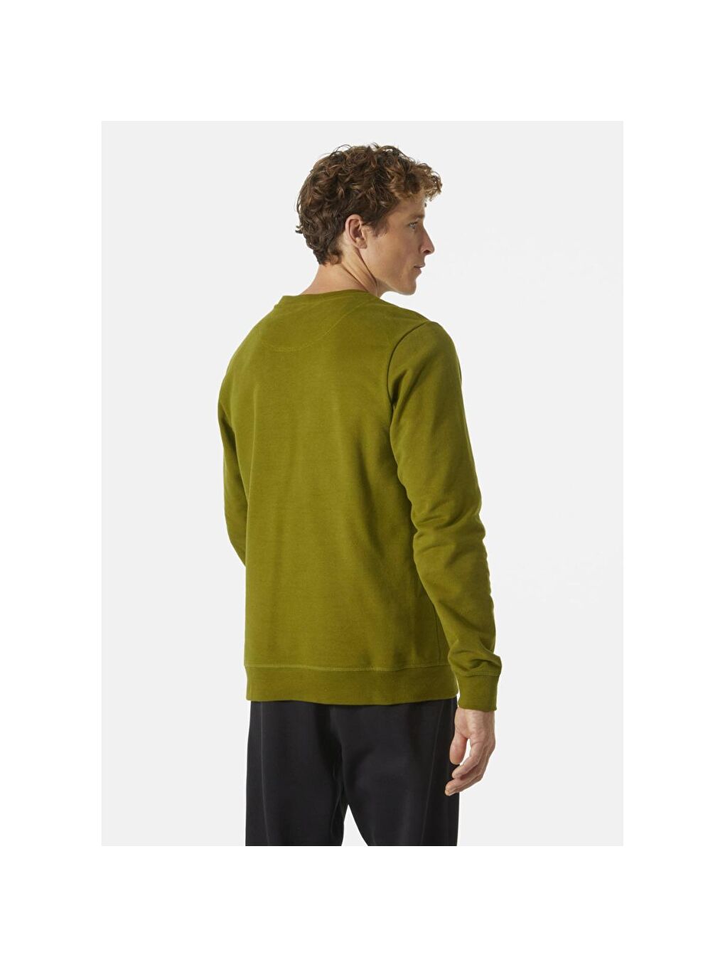 HH Logo Crew Erkek Yeşil Bisiklet Yaka Sweatshirt-1