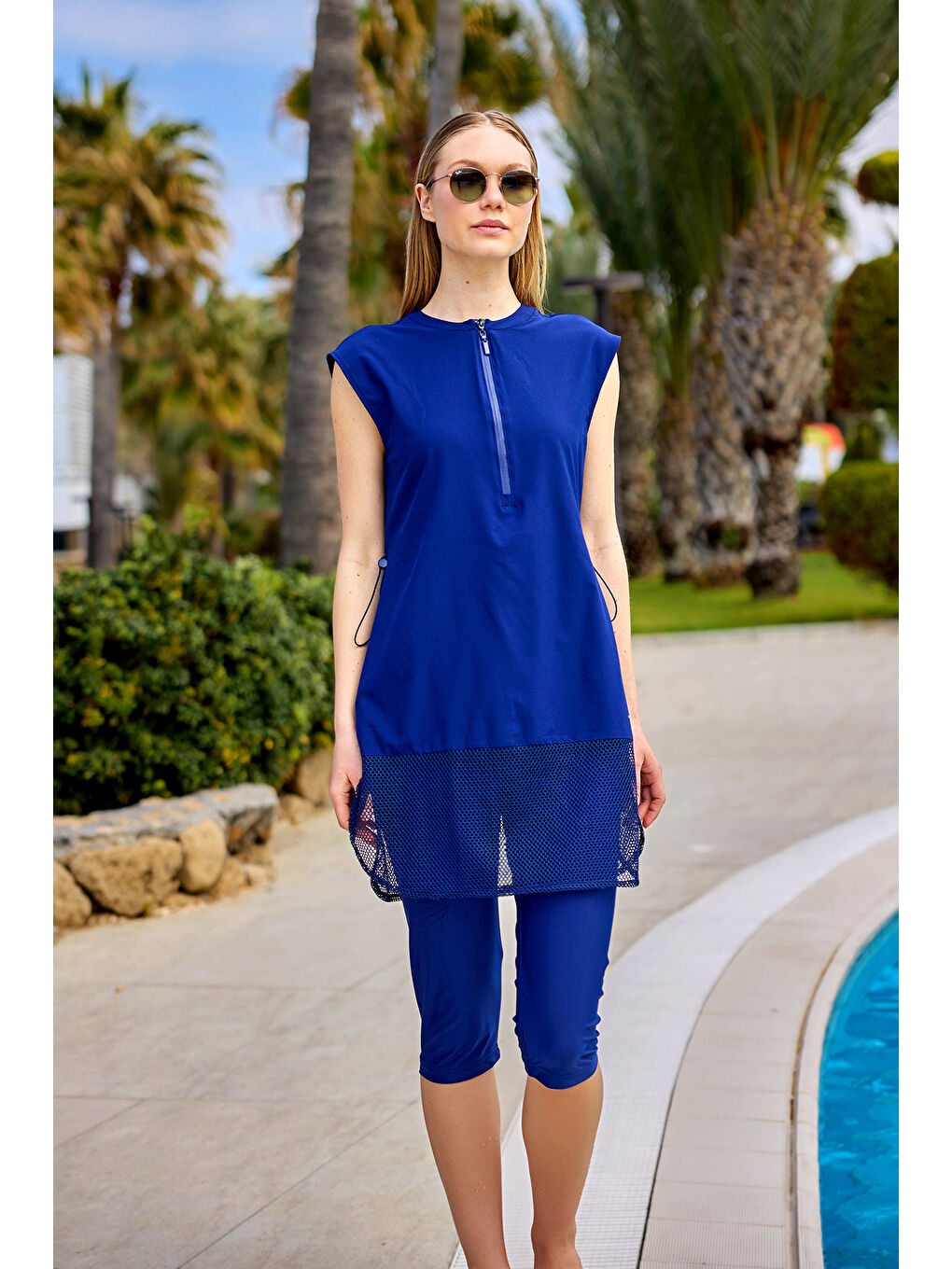 Lacivert Yarı Kapalı Mayo H2507-2-3